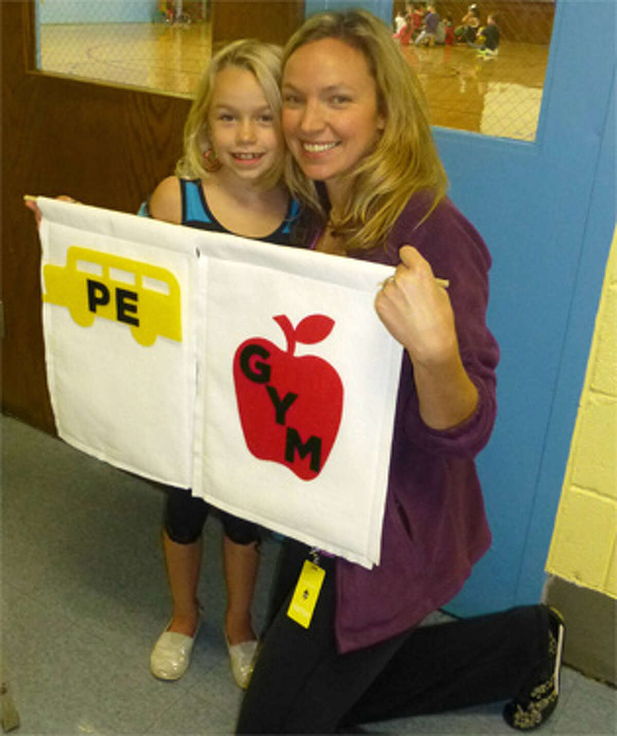 The Long Hill PTA made banners to better identify every room in the elementary school in case of an emergency.