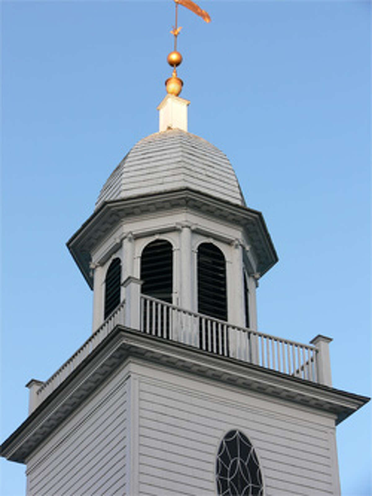 The steeple at St. Paul’s Episcopal Church on the Huntington Green.