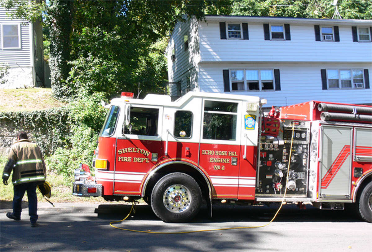 A scene from the kitchen fire at a Shelton duplex on Monday, Sept. 23.