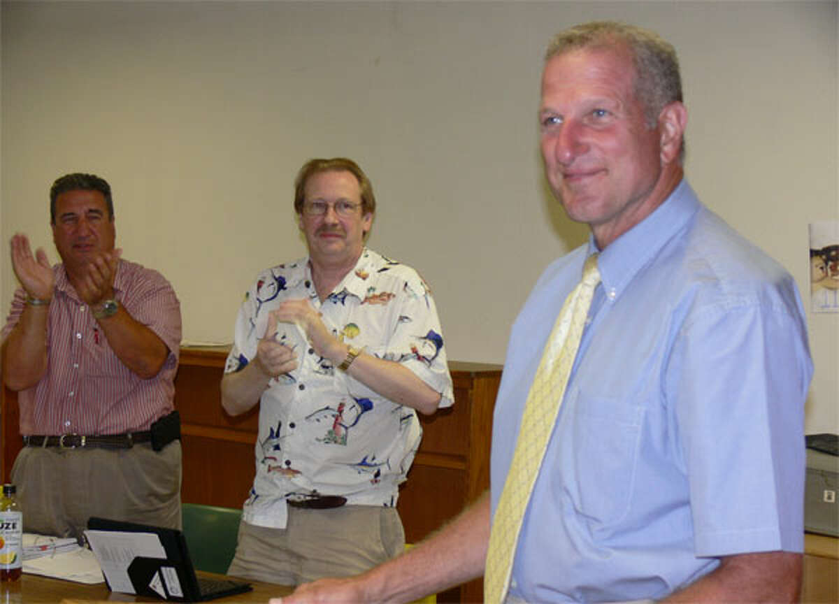 Mayor Mark Lauretti smiles after being renominated to run for a 12th term by the Shelton Republican Town Committee.