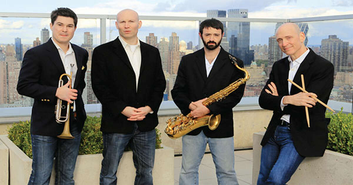 Shelton native and tenor saxophone Jon Blanck, second from right, with other Verve Jazz Ensemble members, from left, Tatum Greenblatt, trumpet; Matt Oestreicher, piano; and Josh Feldstein, drums.