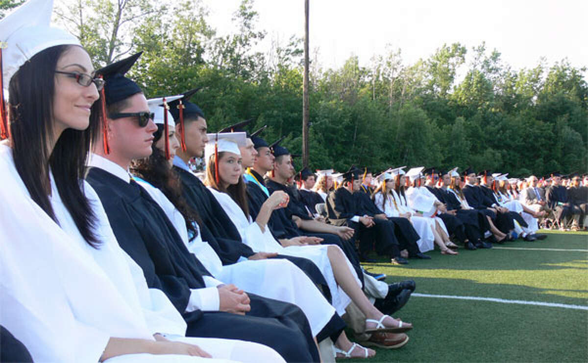 Shelton High School graduates at the ceremony.