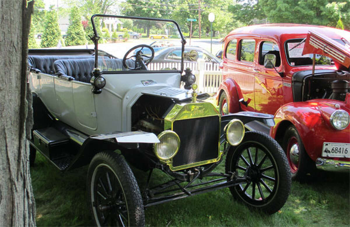 A scene from a past Shelton Historical Society car show at its Ripton Road property.