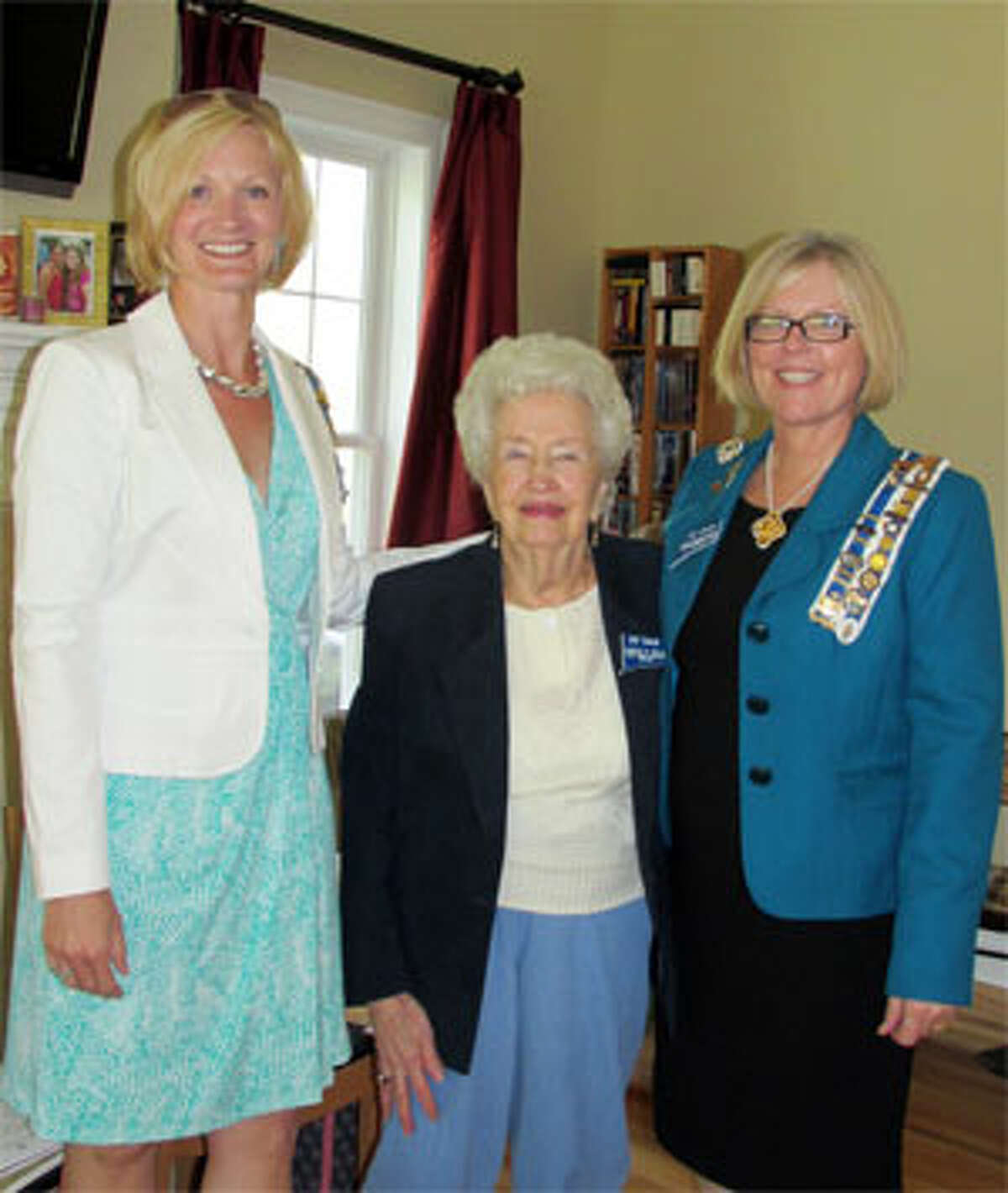 From left, outgoing local DAR chapter regent Barbara Wells of Shelton, chaplain Lucille Wells of Shelton, and incoming regent Christy Hendrie.