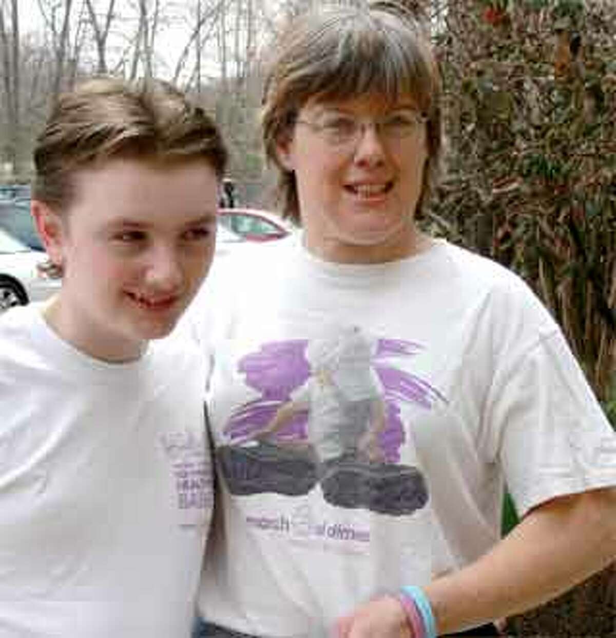 Jimmy Flechner and his mother, Eileen Hardiman, both of Shelton, will walk together in an upcoming charity event.