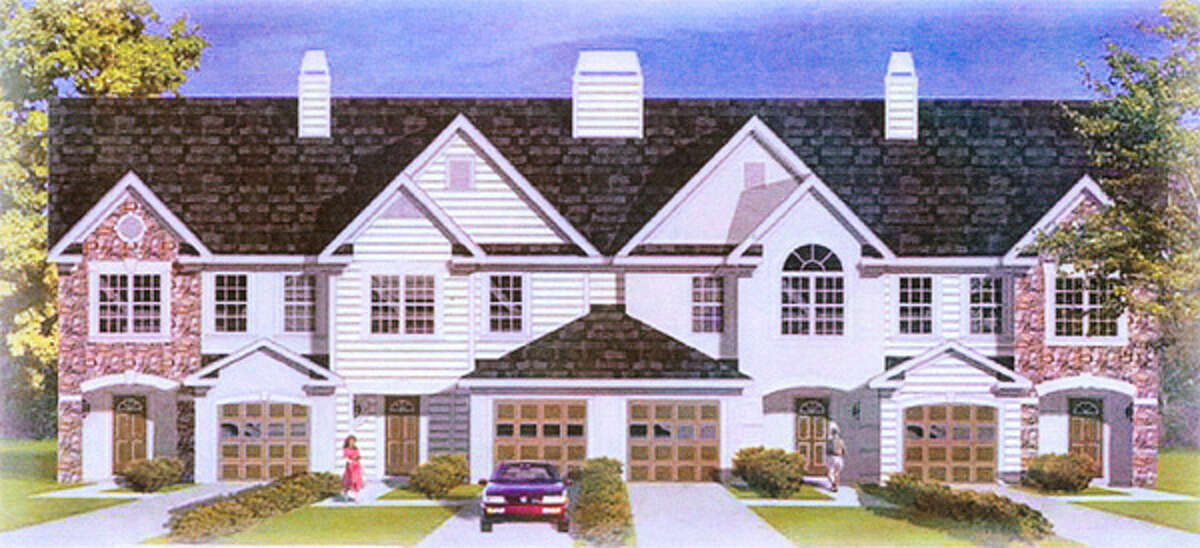 A conceptual image of a multifamily townhouse that also was submitted as part of the proposal by the developer,