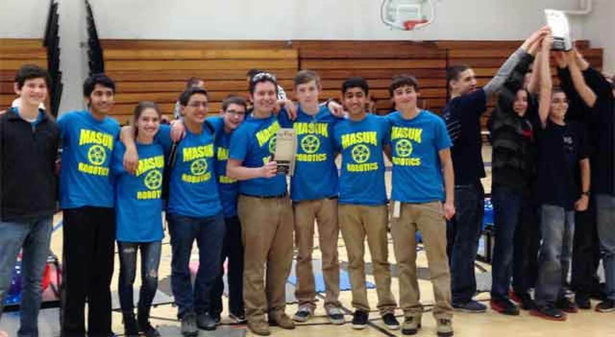 The Masuk High School robotics teams is overseen by William McDonough of Shelton, a longtime teacher at the Monroe school.