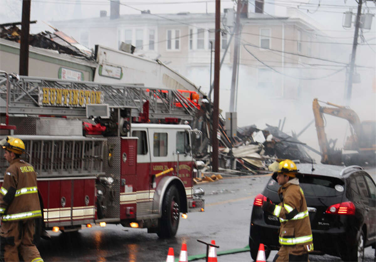 The smoke-filled scene on Howe Avenue.