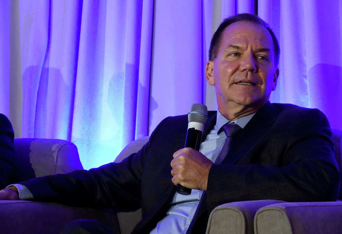 Tudor Investment Corp. founder Paul Tudor Jones speaks during day one of the Greenwich Economic Forum at the Delamar Greenwich Harbor in Greenwich, Conn. Thursday, Nov. 15, 2018. Dalio appeared Nov. 5, 2019, at the Greenwich Economic Forum, where he expressed concerns about income inequality in the United States.