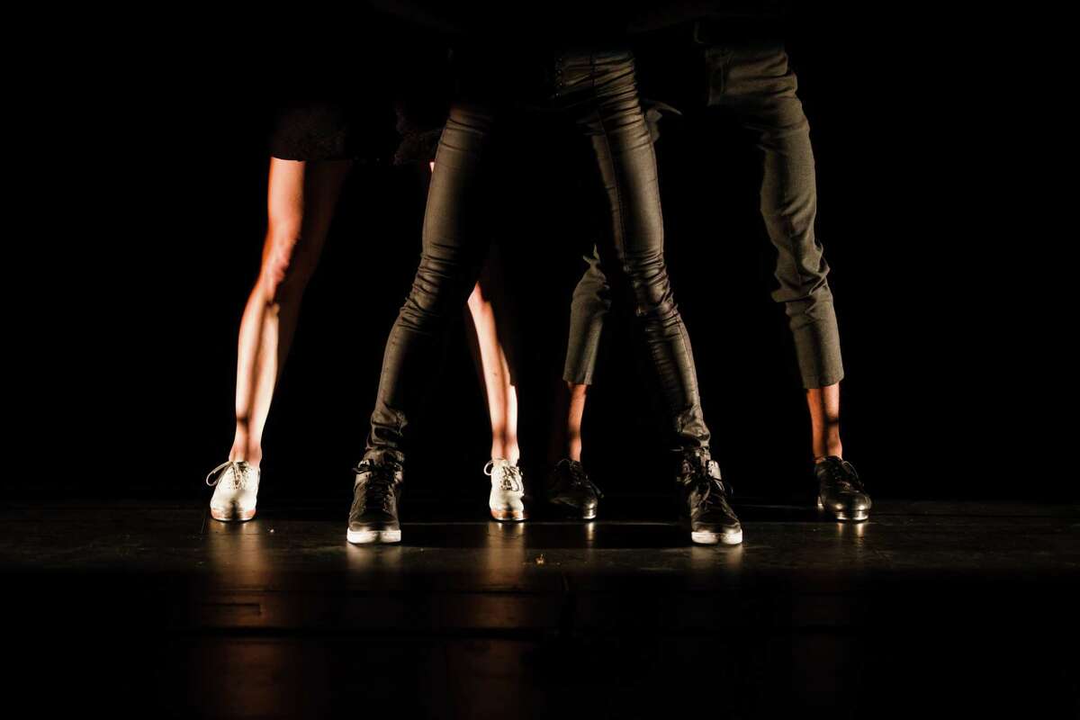 The Dorrance troupe’s legs (and tap shoes) for “Myelination.”