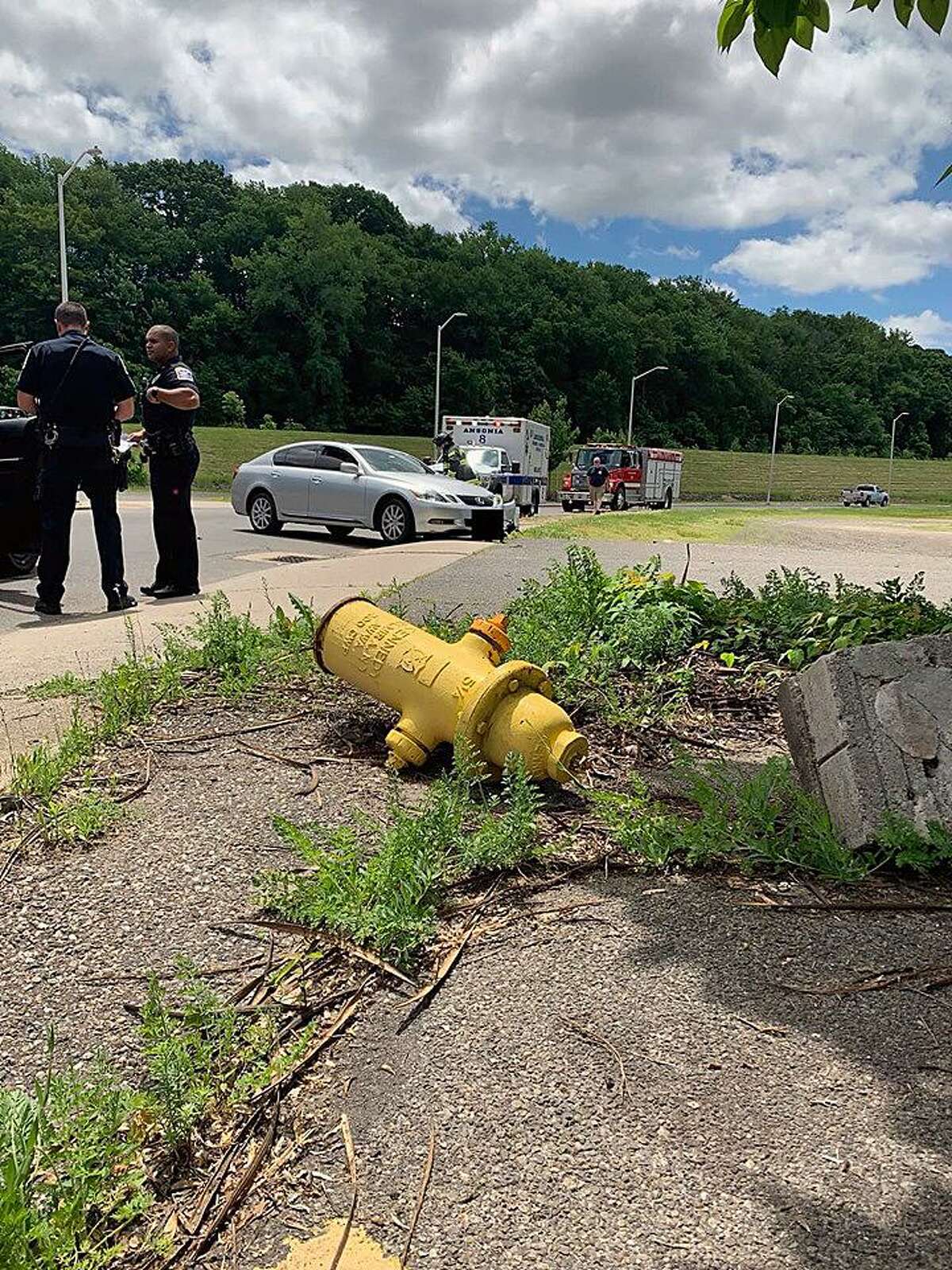 Fire hydrant launched 30 feet after driver crashes into it in Ansonia