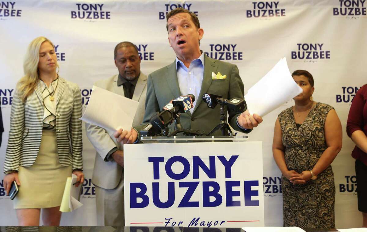 Millionaire lawyer Tony Buzbee, shown here on May 7, 2019, is self-funding his mayoral challenge. As of June 30, he had contributed $7.5 million and spent $2.3 million, according to his campaign finance report.