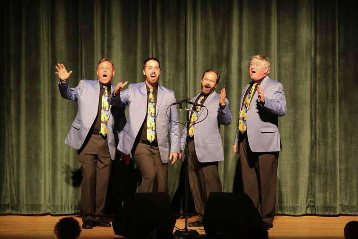 From left are: Victor Lembo, tenor, Beacon Falls; Jordan Kugler, lead, New Haven; Scott Poarch, bass, Newtown, and David Hunter, baritone, Shelton.