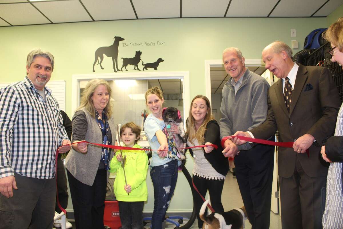 The Patrick family/Doggie Styles staff was joined at their grand opening by Mayor Lauretti, Bill Purcell and some of their loyal clients - Aaron Berkowitz photo