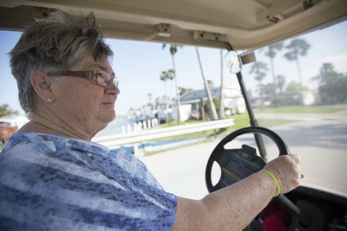 Flora Gunderson a Long Island Village neighbor drives around her community on Friday, March 22, 2019, in Port Isabel. Gunderson opposes liquefied natural gas plants in the Rio Grande Valley area.