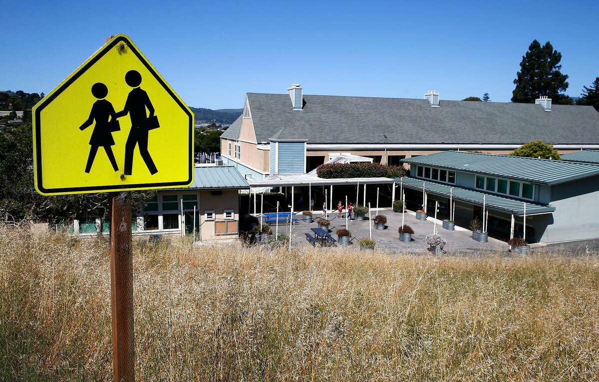 Reed Elementary School is seen in Tiburon, Calif. on Friday, June 7, 2019. The Reed Union School District is seeking a ban on drones flying above schools after one was spotted hovering in the parking lot earlier this year.