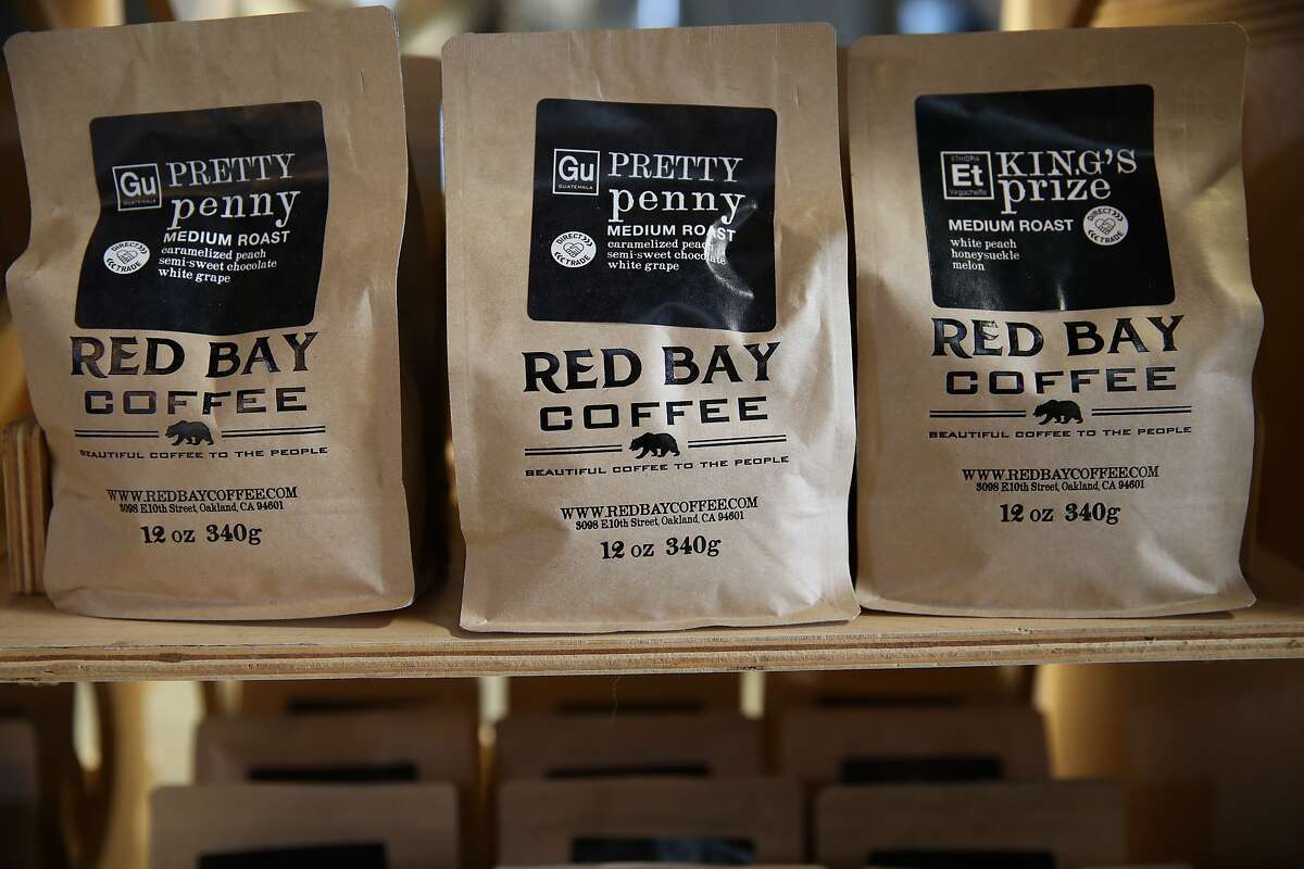 A variety of coffee are displayed at Red Bay Coffee, located at 3098 East 10th Street, in Oakland, Calif., on Friday, June 7, 2019. Red Bay Coffee is a small but fast growing coffee roasting company. It had no retirement plan for employees until it enrolled this year in a pilot program for CalSavers, the state-run retirement plan for employers that don't offer their own.