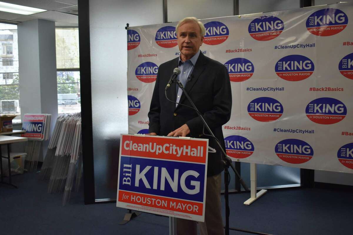 Houston mayoral candidate Bill King on April 16, 2019.