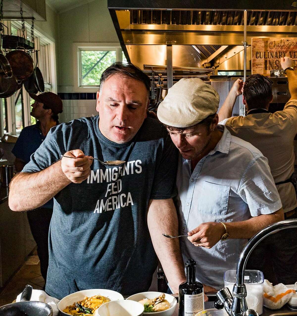 Jose Andres and Matt Goulding, authors of "Vegetables Unleashed."