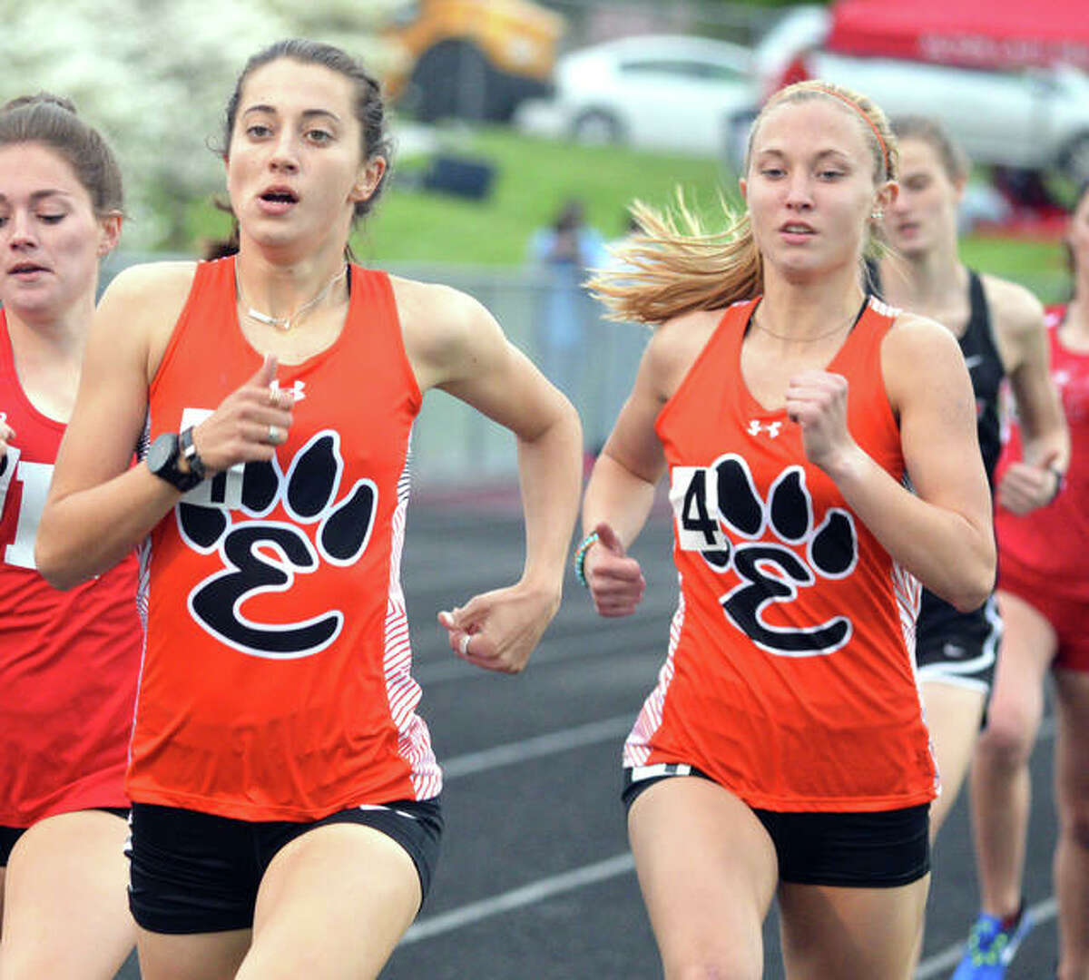 Edwardsville’s Maddie Miller earned All-SWC third-team honors for the 800-meter run in girls track after her third-place finish at the league meet.