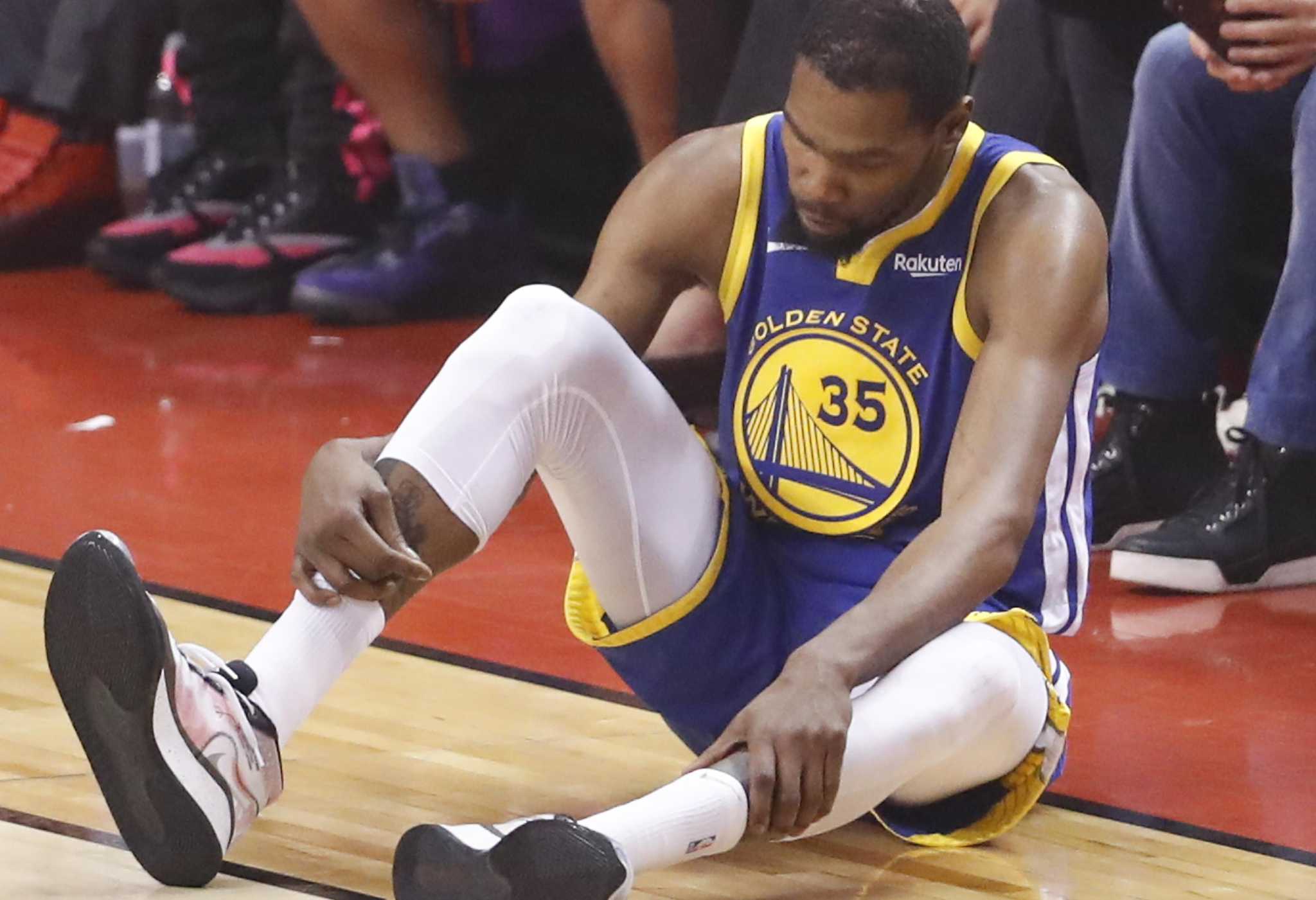Warriors' Kevin Durant exits Game 5 of 