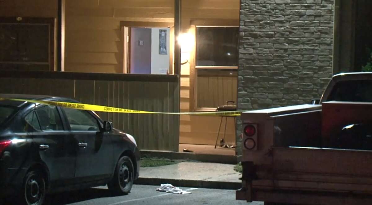 Harris County deputies respond to a home invasion incident Monday, June 10, at the Trails of Windfern Apartments in northwest Harris County. A woman was shot multiple times, but she is expected to survive, deputies said.