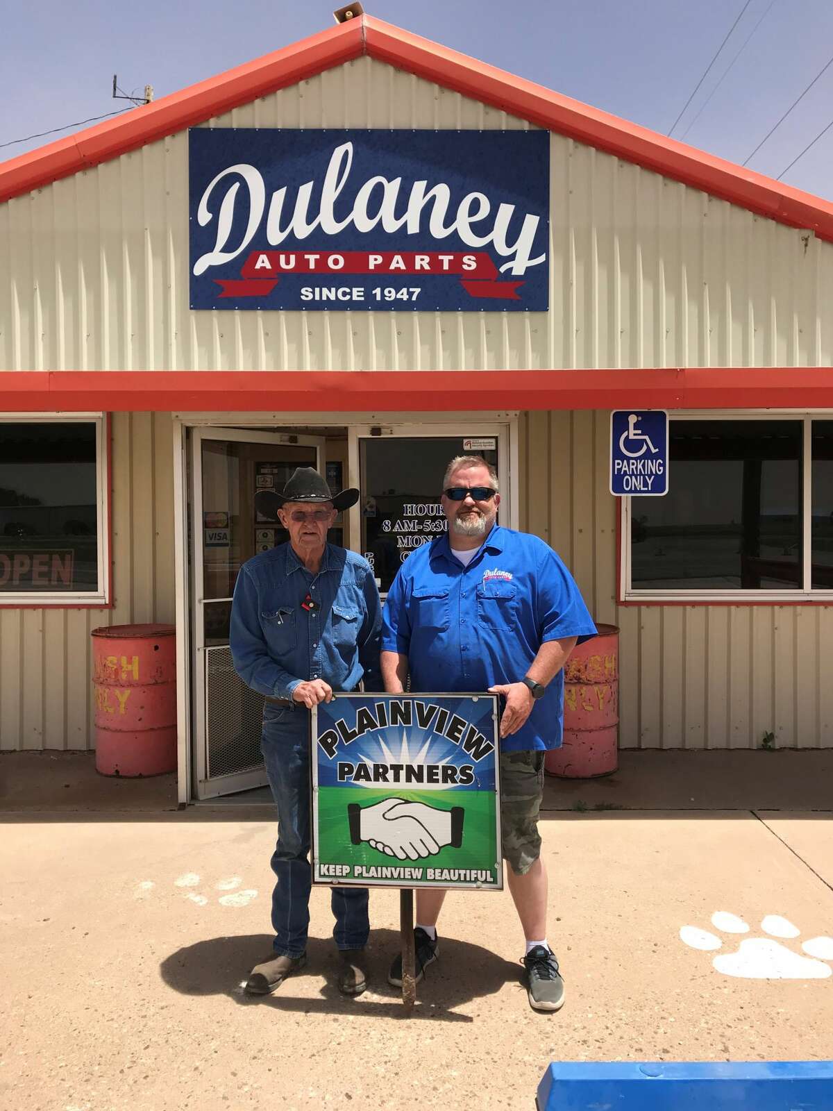 Keep Plainview Beautiful Partners Award: Dulaney Auto Parts – (pictured L-R) Herman Lindeman and Cody Lindeman