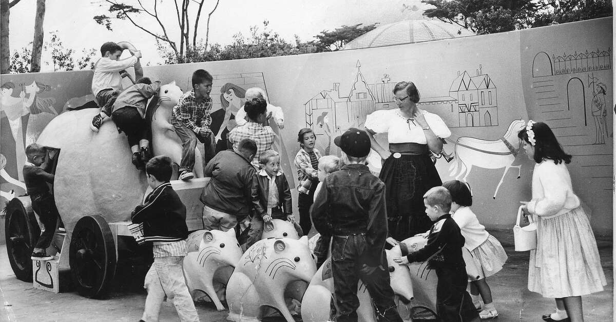 Hostess Pat Zieger at the opening of Storyland at the Zoo July 25, 1959 Photo would run, 07/26/1959, p. 16