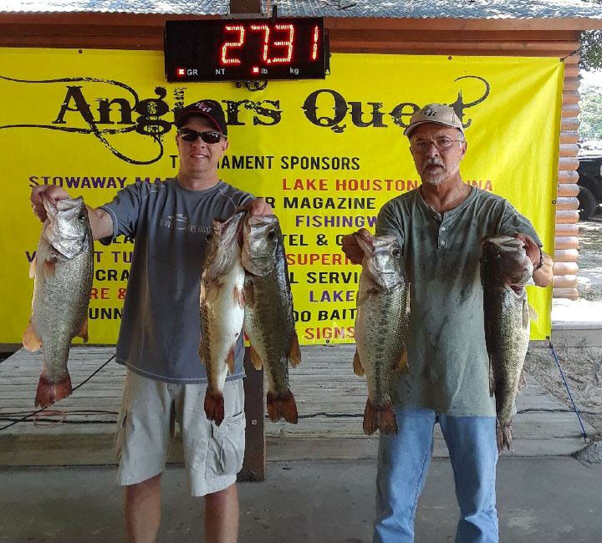 Brian and Chip Sewell came in second in the Anglers Quest Team Tournament #6 with a total stringer weight of 27.31 pounds.