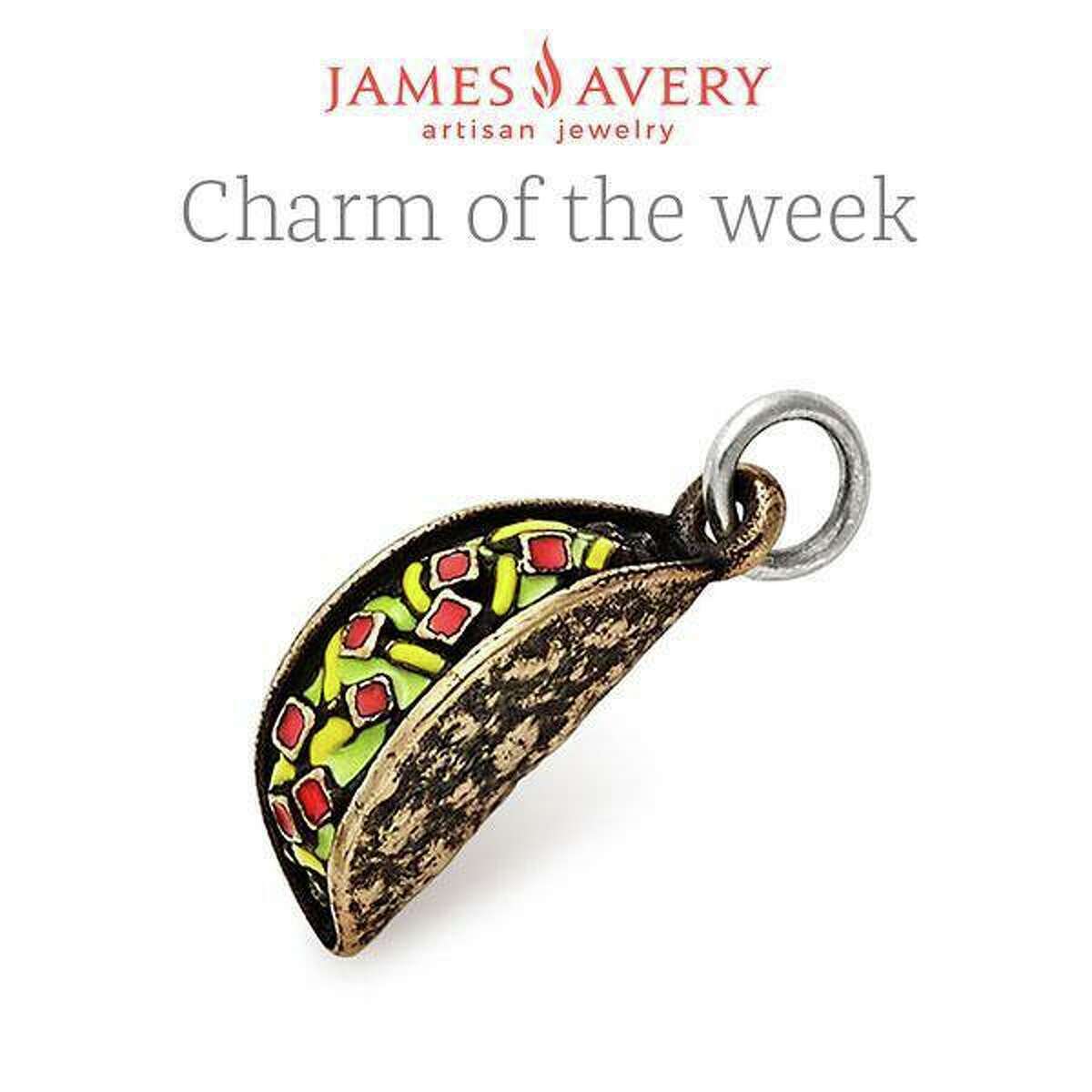 James Avery Artisan Jewelry promoted the new product, a bronze tortilla shell stuffed with enameled veggies, as the "Charm of the Week."