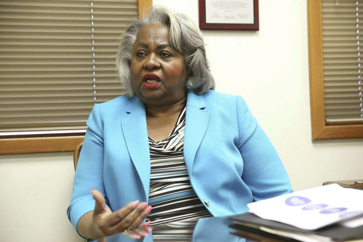 Barbara Gervin-Hawkins talks in her office after she works on the Culture, Recreation and Tourism Committee at the Capitol on March 5, 2019.