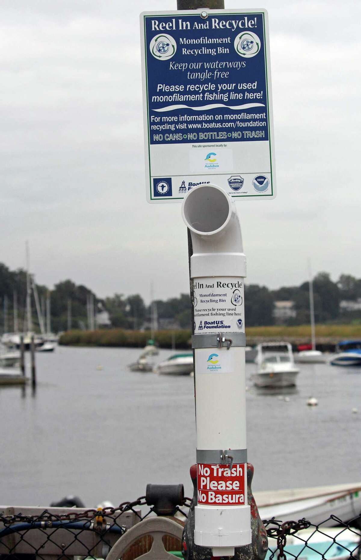 Fishing line recycling bins installed in Bridgeport, Fairfield