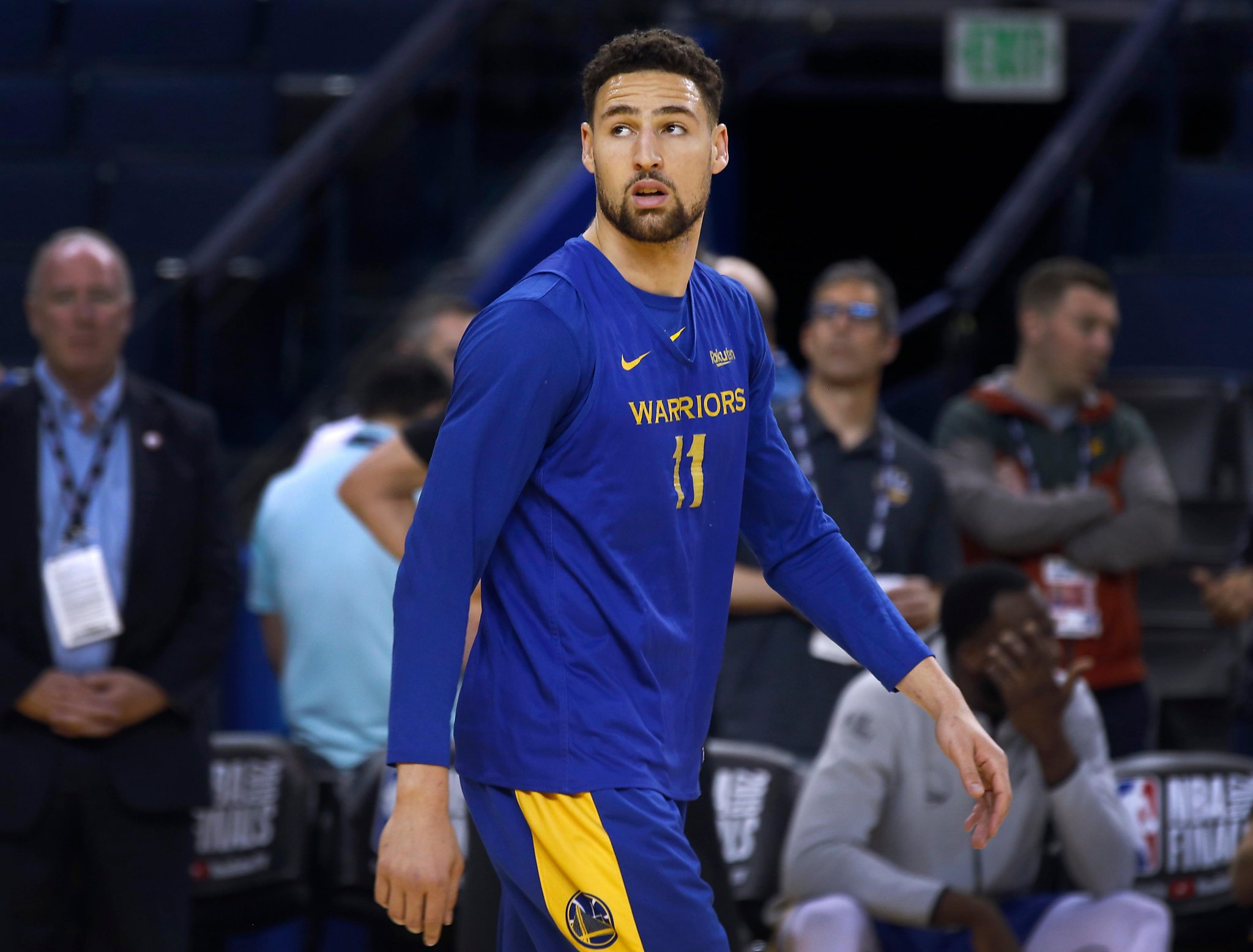 Klay Thompson Participates In First Full Practice Since Lower Leg