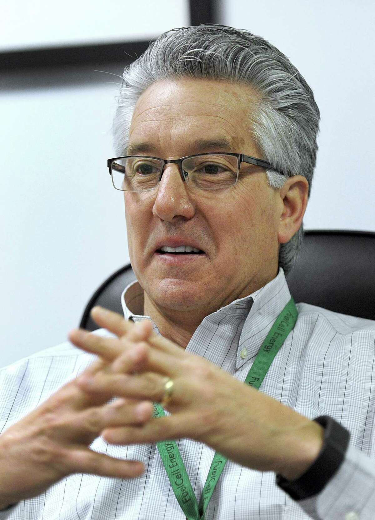 Former FuelCell Energy CEO Chip Bottone in February 2017.