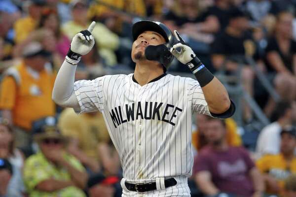 brewers pinstripe jersey