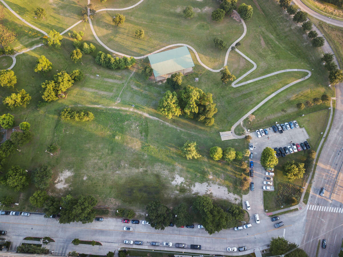 The site of Houston Endowment's future home near Spotts Park.