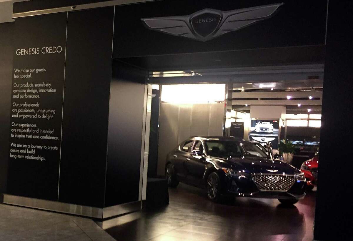This Genesis car showroom is one of the new tenants at Stamford Town Center mall in downtown Stamford, Conn.