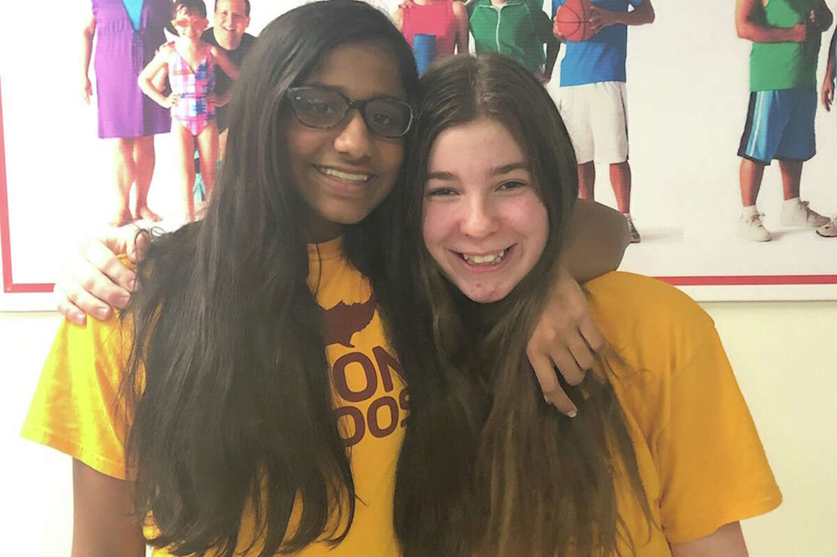 Anya Iyer and Zoe Skidell will donate their hair to benefit cancer patients.