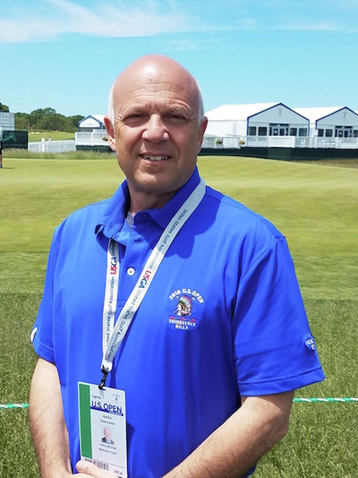 Dr. Keith Overland spent two days at the Shinnecock Hills golf course offering chiropractic services to players during the U.S. Open. — Contributed photo