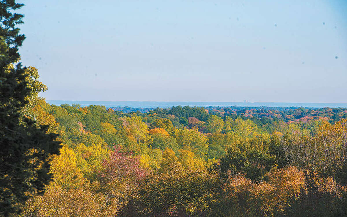 Long Island Sound may be seen in the distance from a vantage point in Quarry Head park. — Bryan Haeffele photo