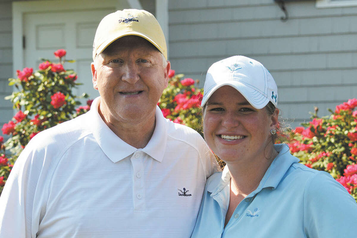 NoraNoel Nolan and her father, Gerard, at the Connecticut Women’s Open Championship.