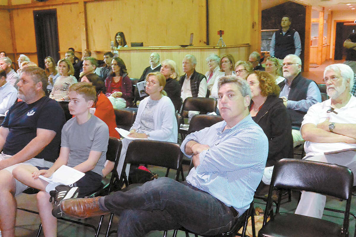 Some of the crowd of 50 people who attended the public information session at the Trackside Teen Center. - Tony Spinelli photo