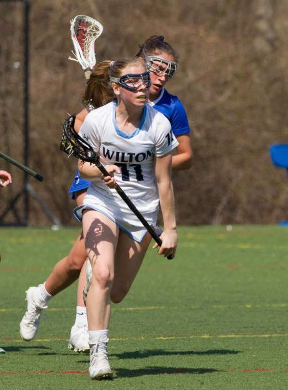 Olivia Gladstein and the Wilton girls lacrosse team will host Fairfield Warde on Friday in the FCIAC quarterfinals. — GretchenMcMahonPhotography.com