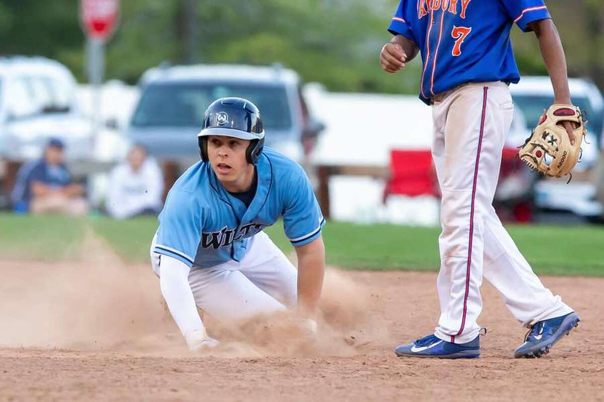 Cole Judelson and the Wilton High baseball team's FCIAC playoff hopes will come down its final two regular-season games on Thursday. — GretchenMcMahonPhotography.com.