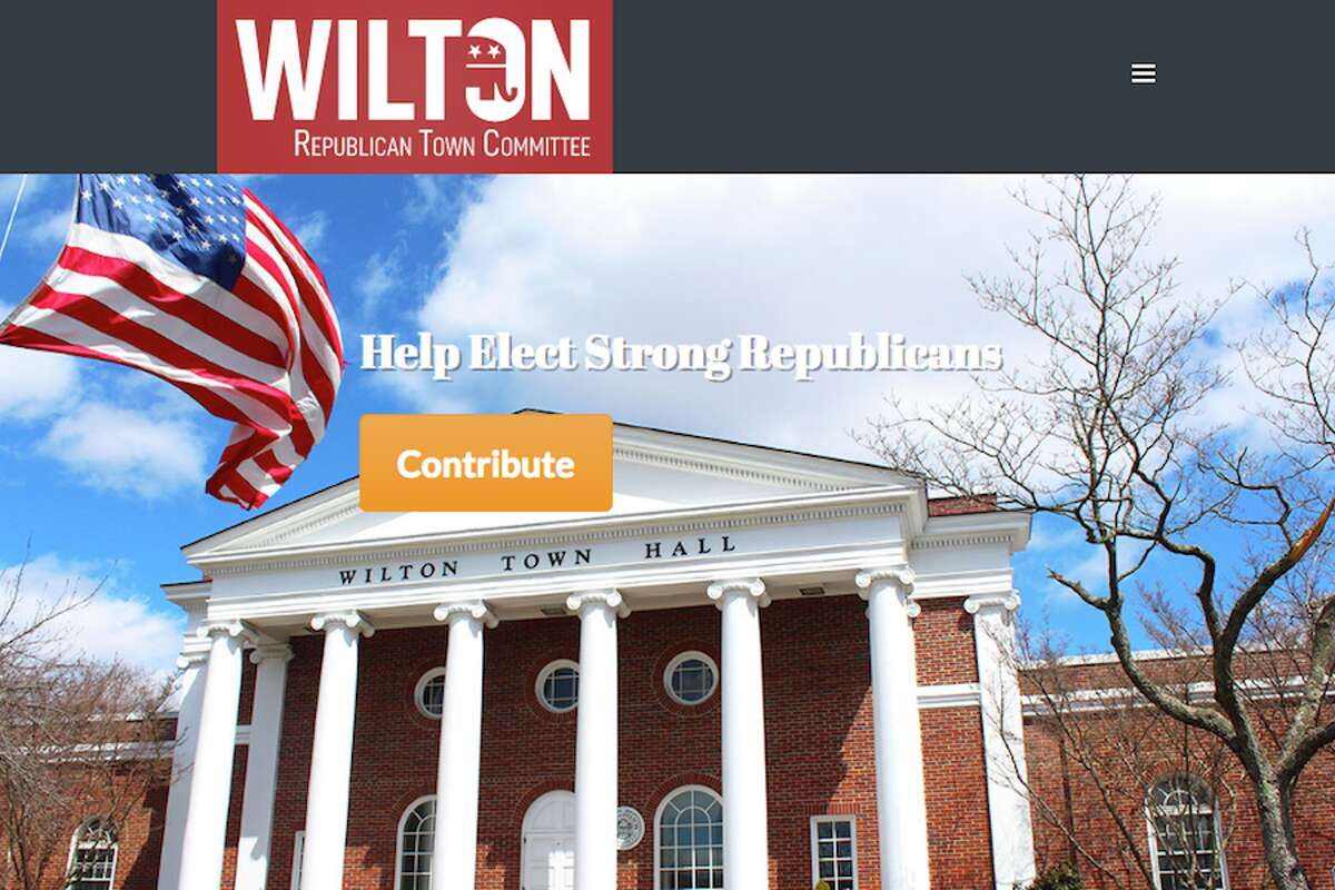 The homepage of the new Wilton Republican Town Committee website.