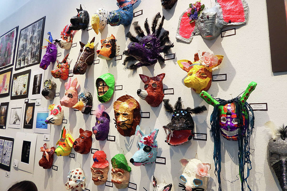 Masks created by Miller-Driscoll students.