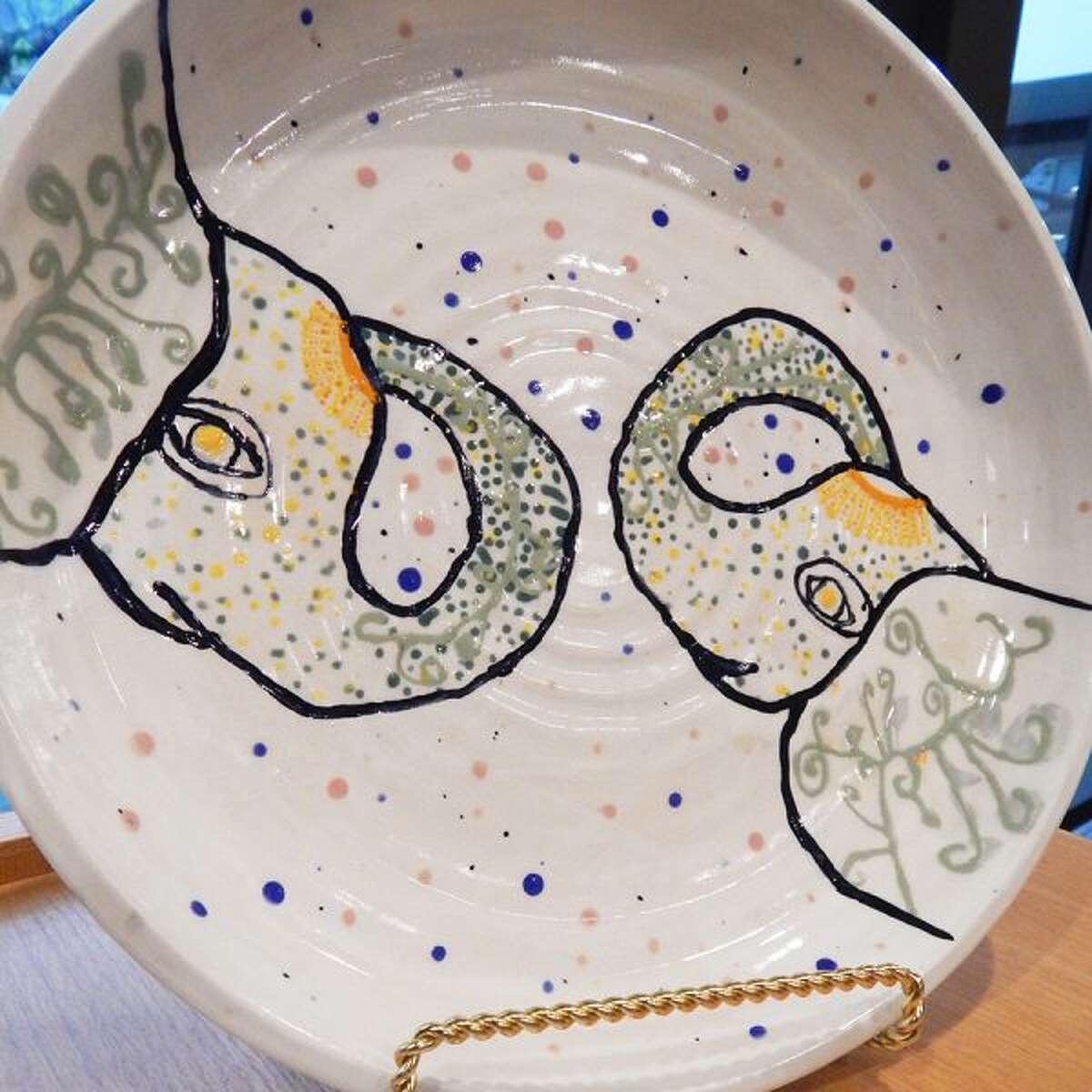 Close-up of Julianna Russo's artwork.