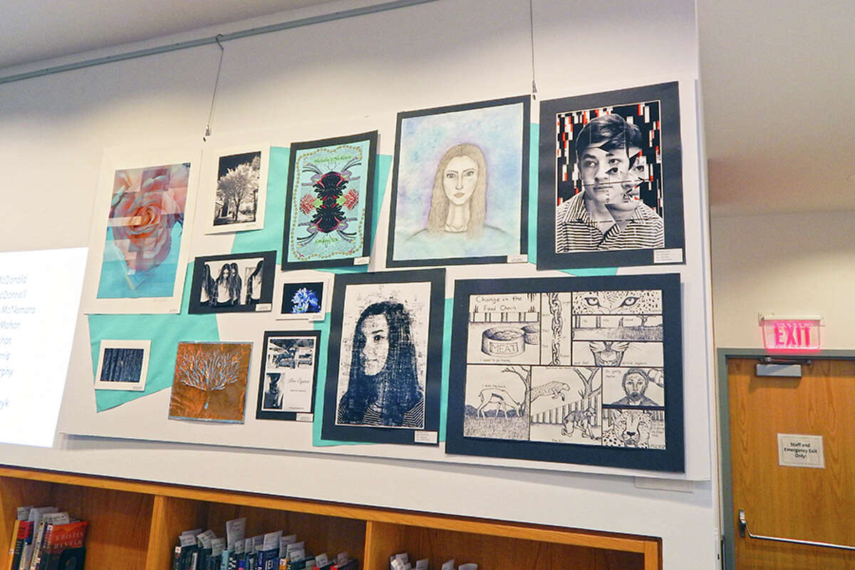 Artwork by Wilton High Schools students.