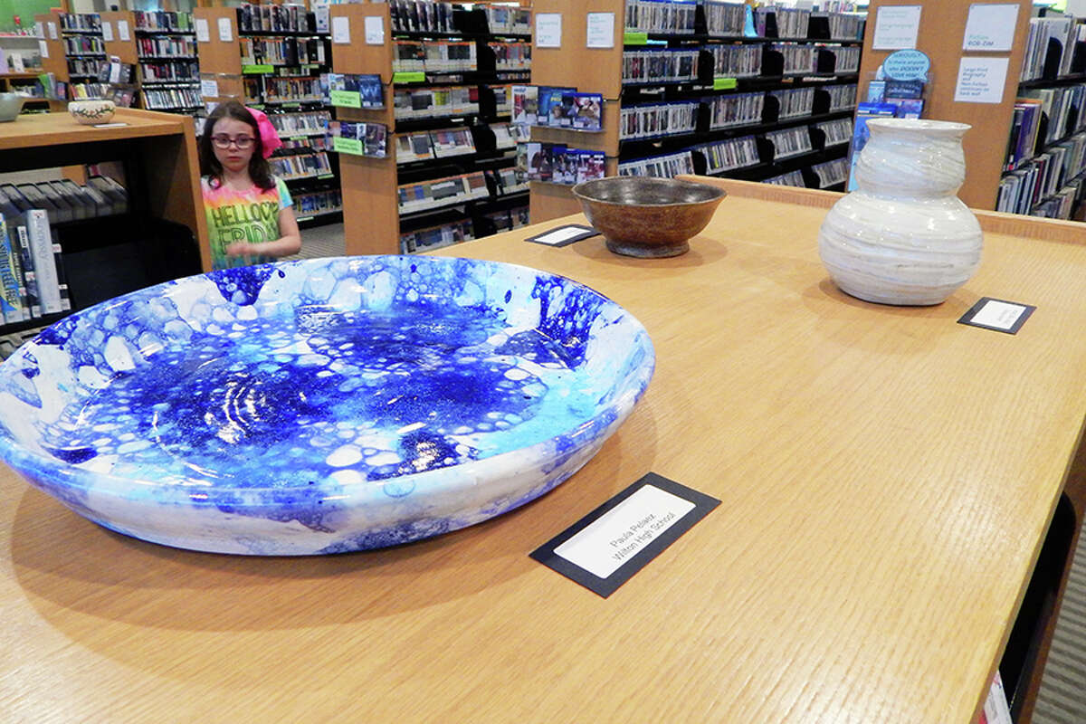 Wilton High School students' ceramic creations.