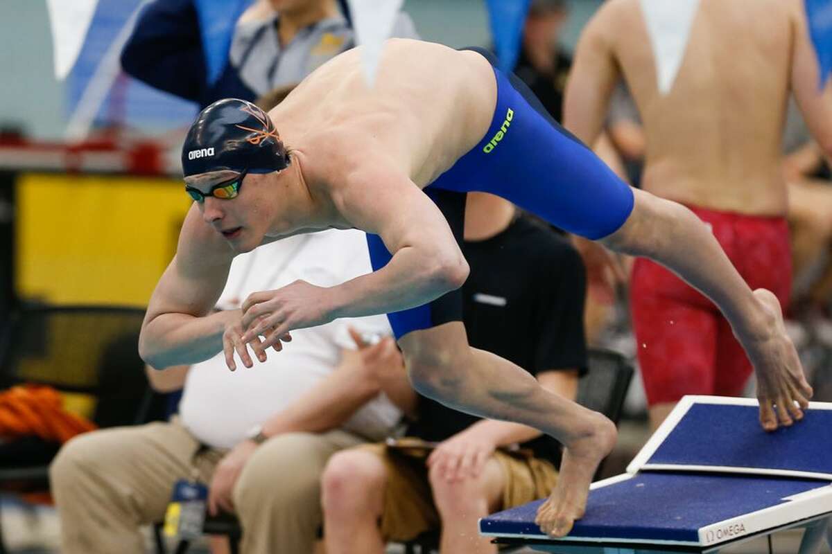 Robby Giller of Wilton turned in the fifth-fastest time ever in the 400-yard IM for the 17-18 age group at last week's NCAA men's swimming and diving championships. — Tim Binning |The Swim Pictures